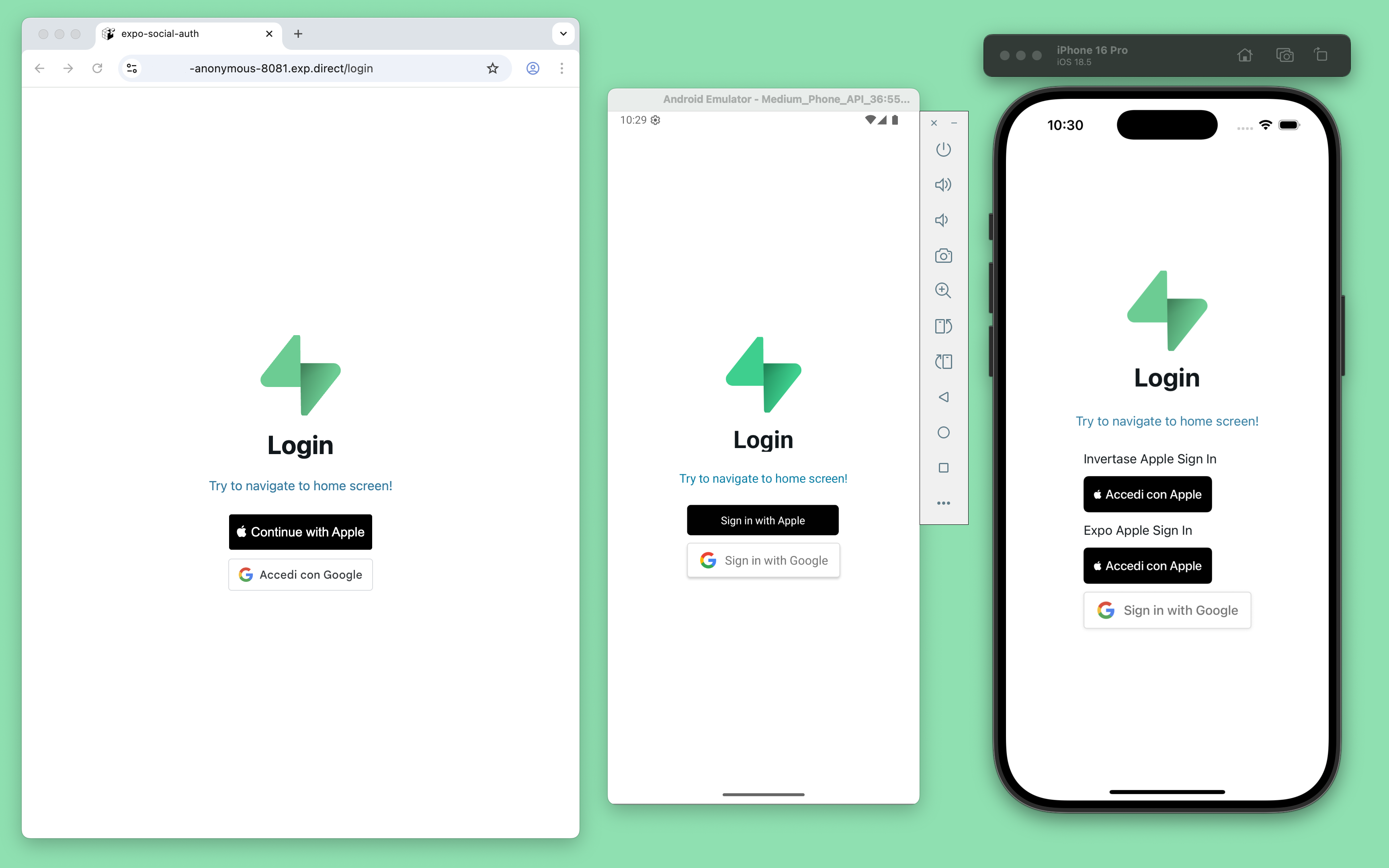 Supabase Social Auth example